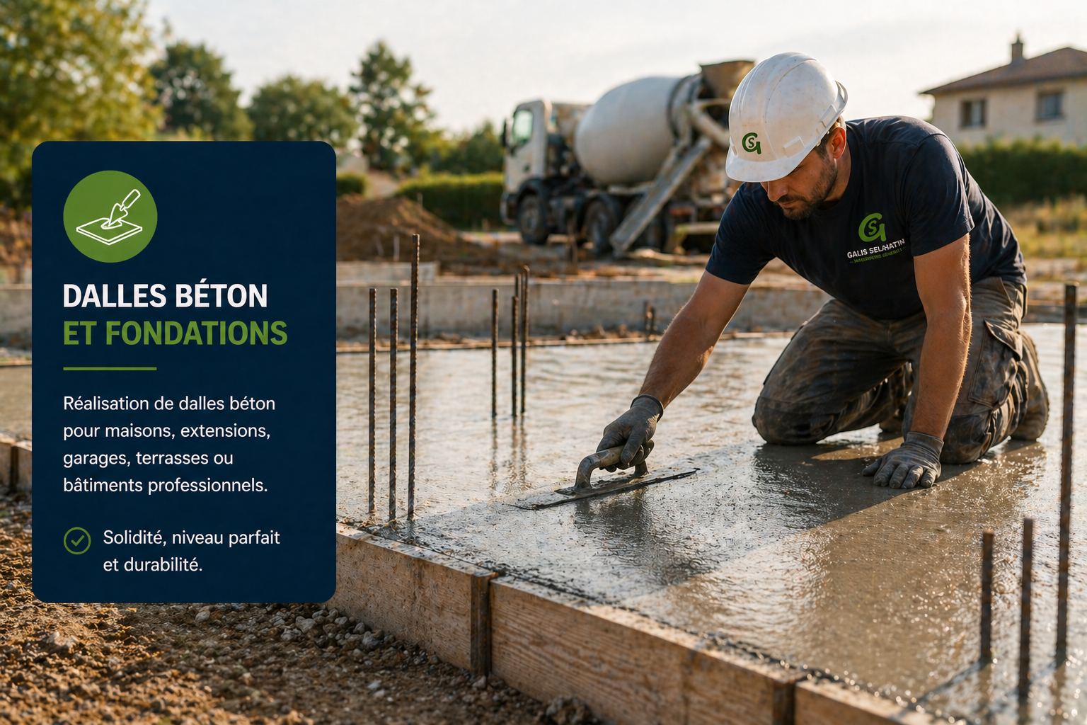 réalisation dalle béton fondations maison