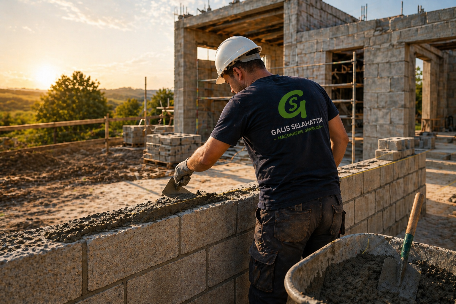 travaux maçonnerie murs béton Ain