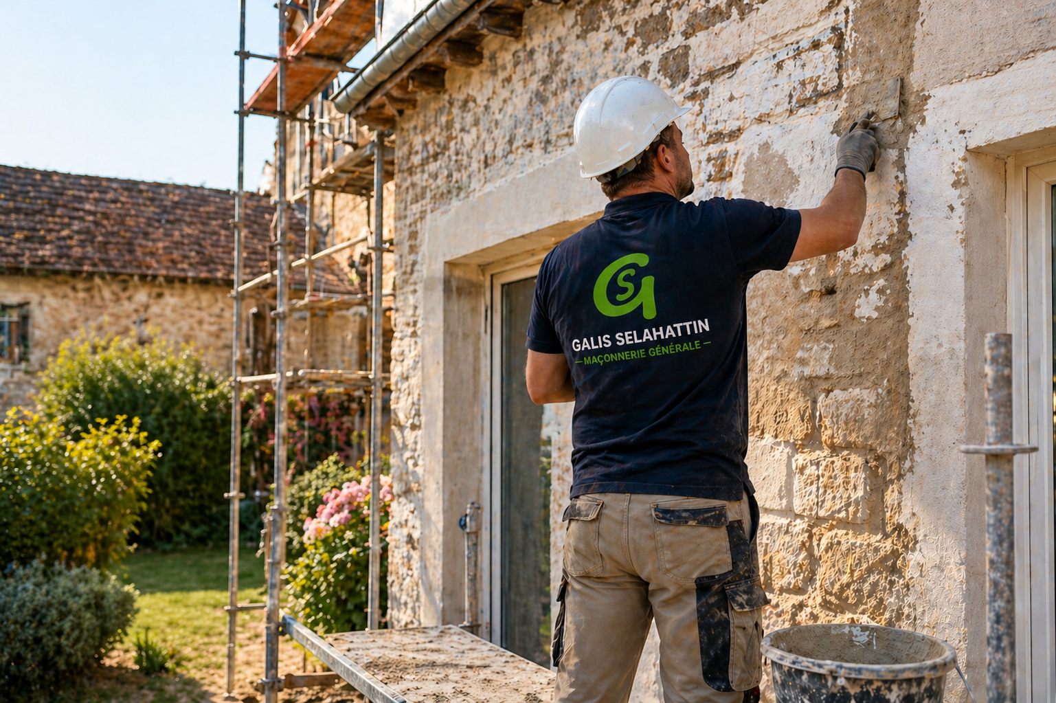 rénovation façade maison pierre Ain